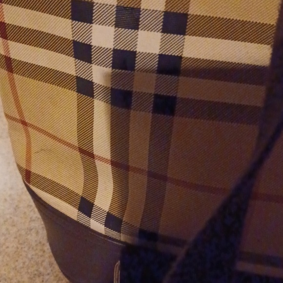 > Plaid Tan and Black Backpack - Picture 11 of 16